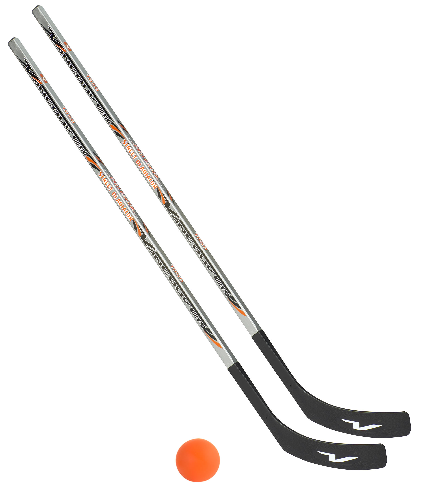 2 x Vancouver Streethockeyschläger 125 cm, Junior plus 1 Hockey-Ball