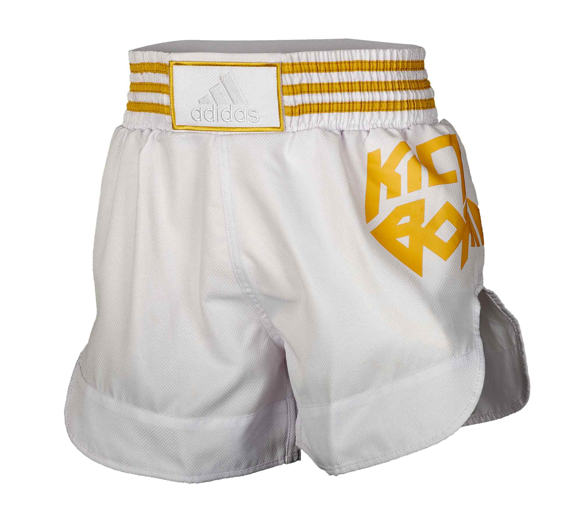 adidas Kick Boxing Shorts K1 white/gold, ADISKB02