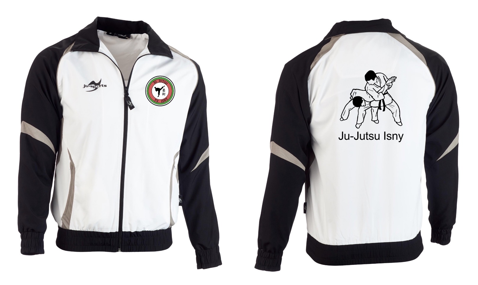 Element C2 Jacke mit TV Isny Druck weiß/schwarz