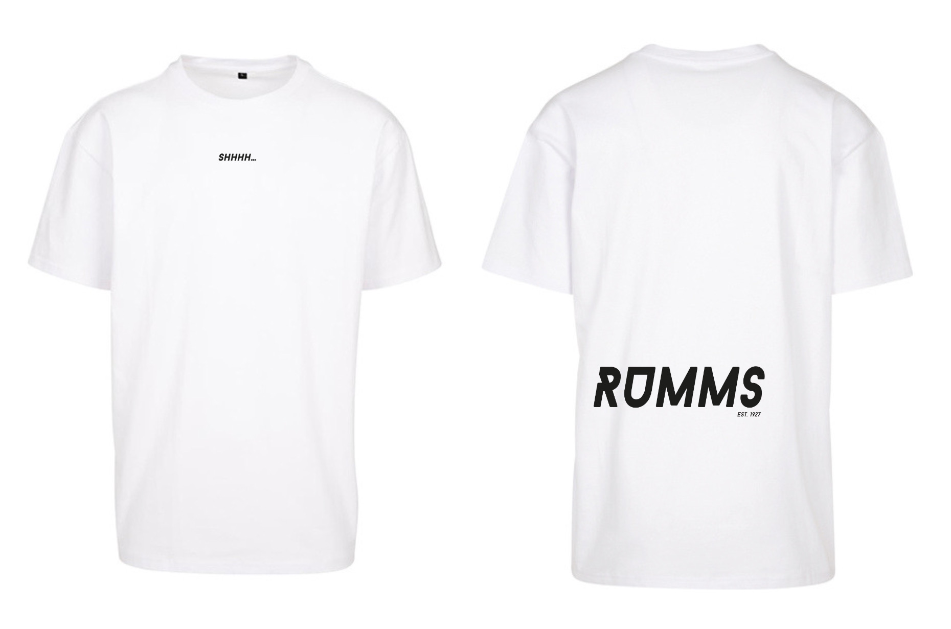 VfL Volkach Motivshirt Oversize "Rumms" weiß