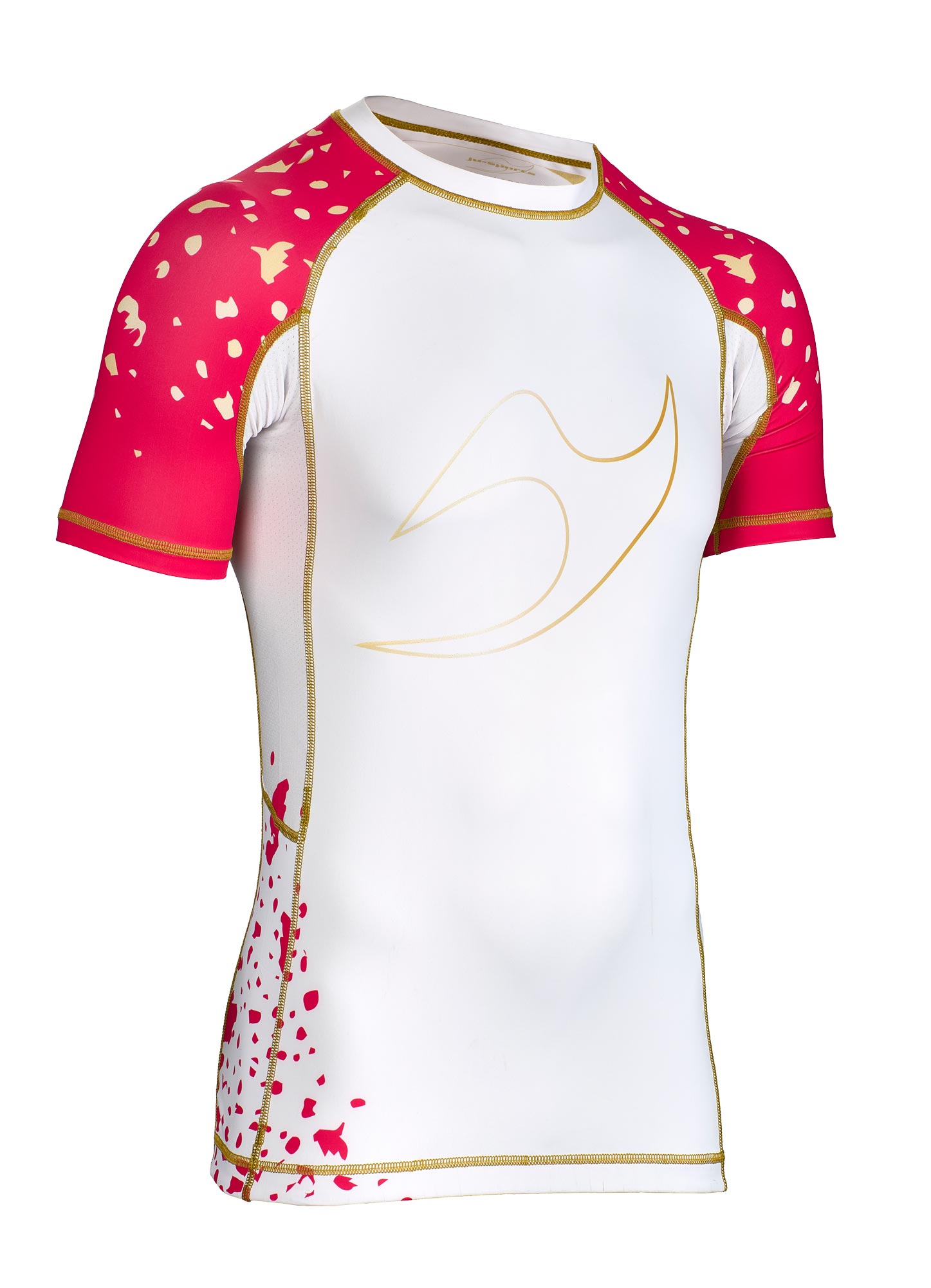 Rashguard DV4 kurzarm white/pink