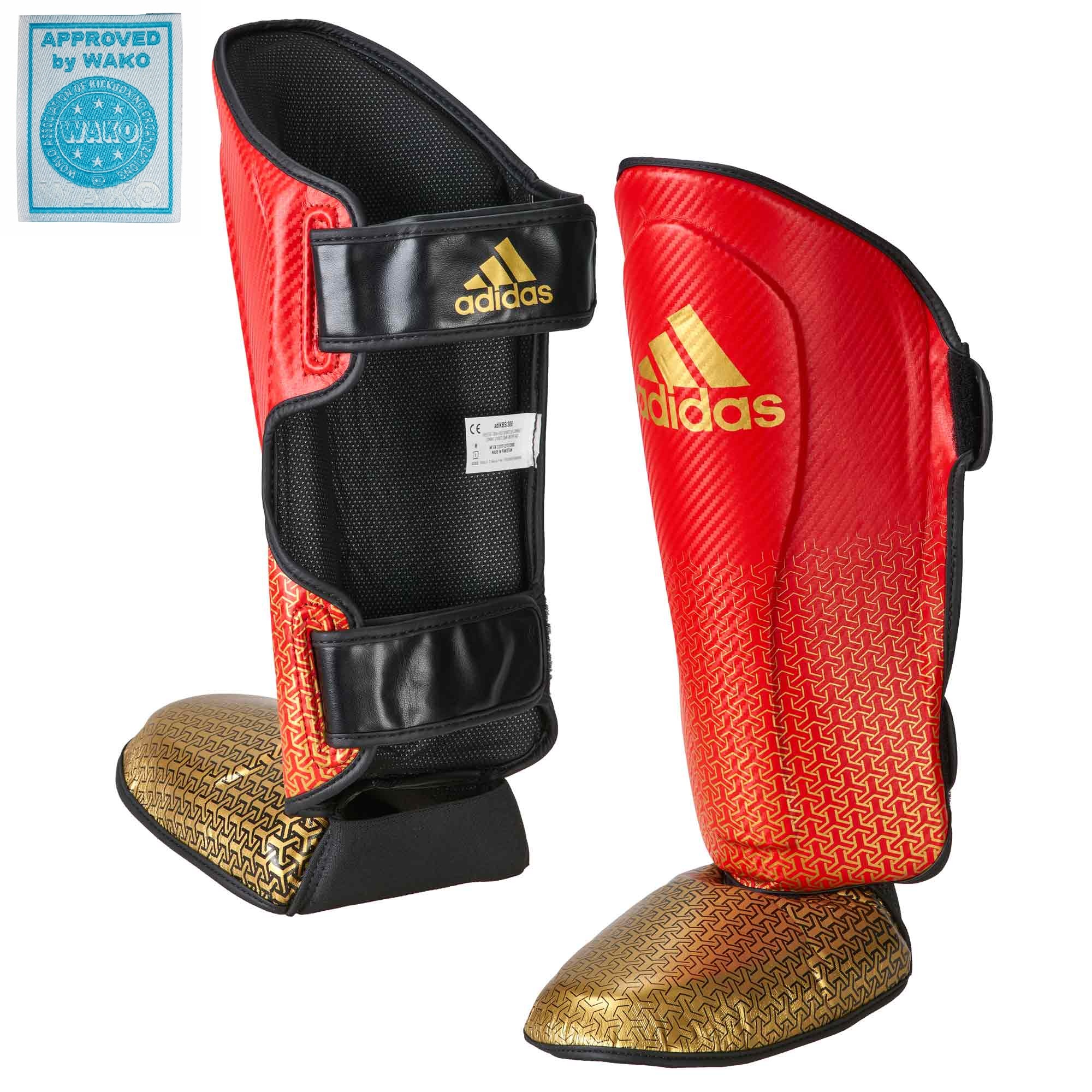 adidas Pro Kickboxing Schienbein-Spannschutz red/gold, adiKBSI300