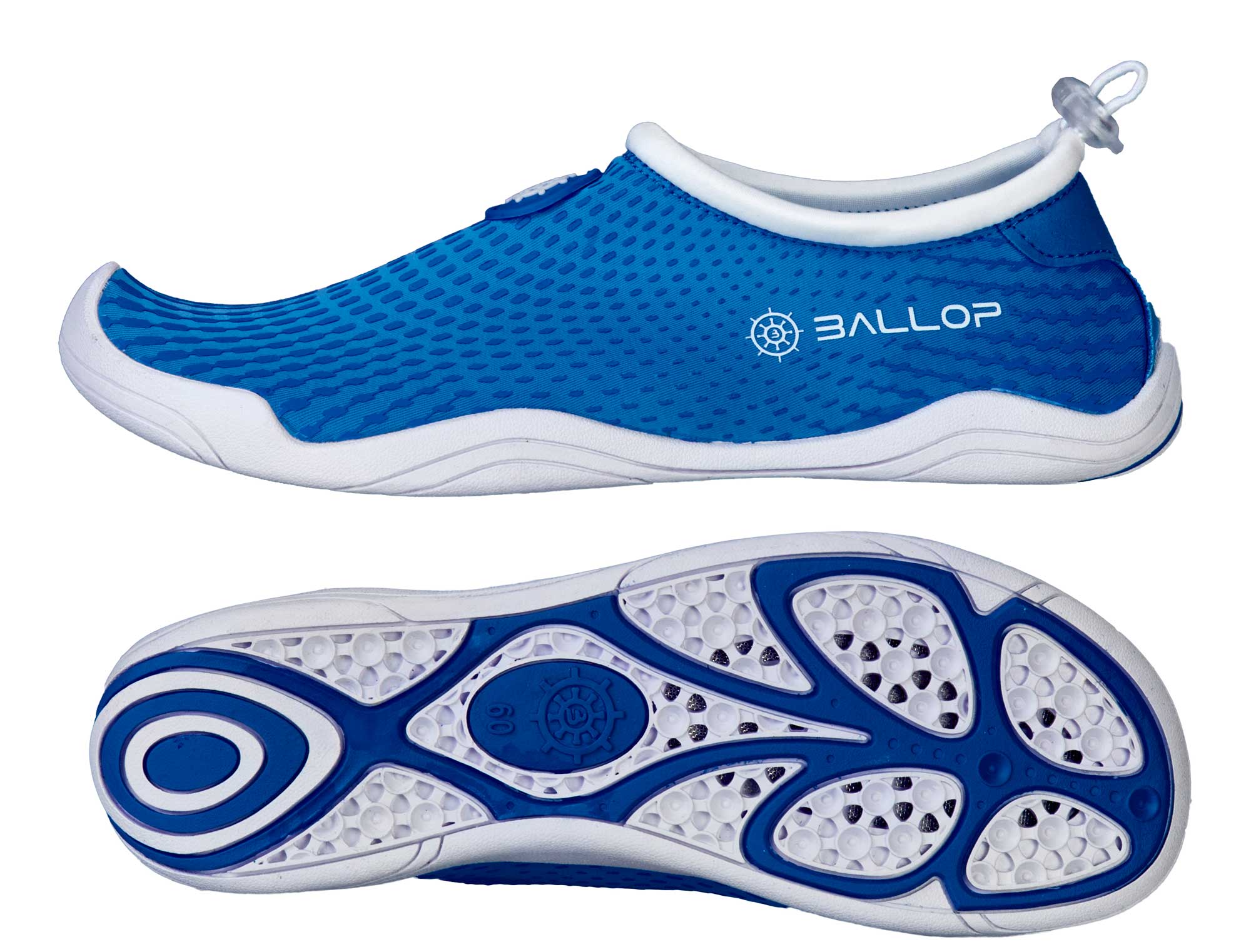 Blauer Laufschuh, Sportschuh, Mesh-Obermaterial, Gummisohle, Slip-On Stil