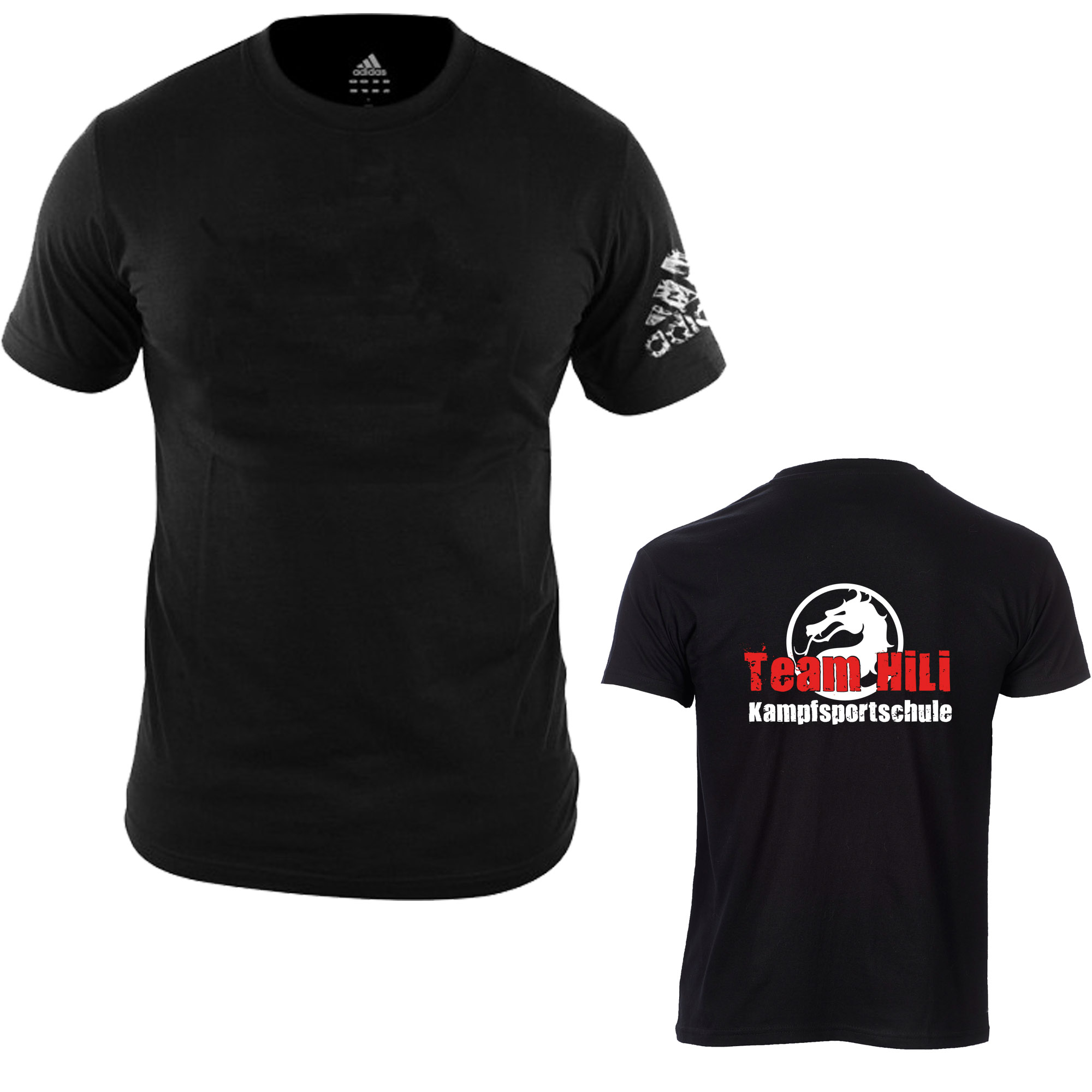 adidas Promo-T-Shirt Basic schwarz, adiTSG2/v2 Team Hili