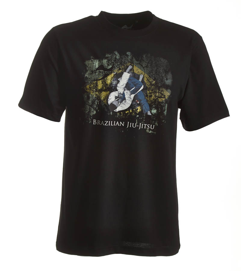 BJJ-Shirt Ground Warrior schwarz