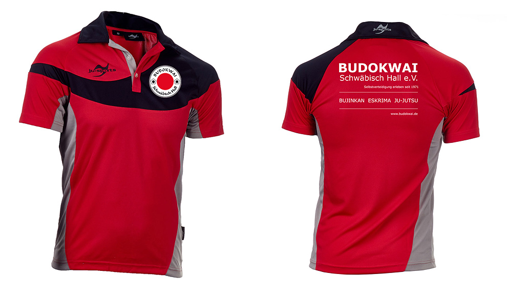 Teamwear Element C1 Polo rot, Budokwai Schwäbisch Hall e.V. Vereinsedition