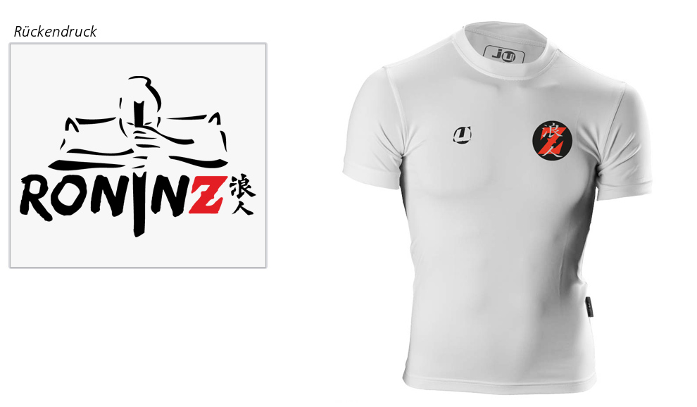 Compression Shirt kurzarm weiß RoninZ Edition