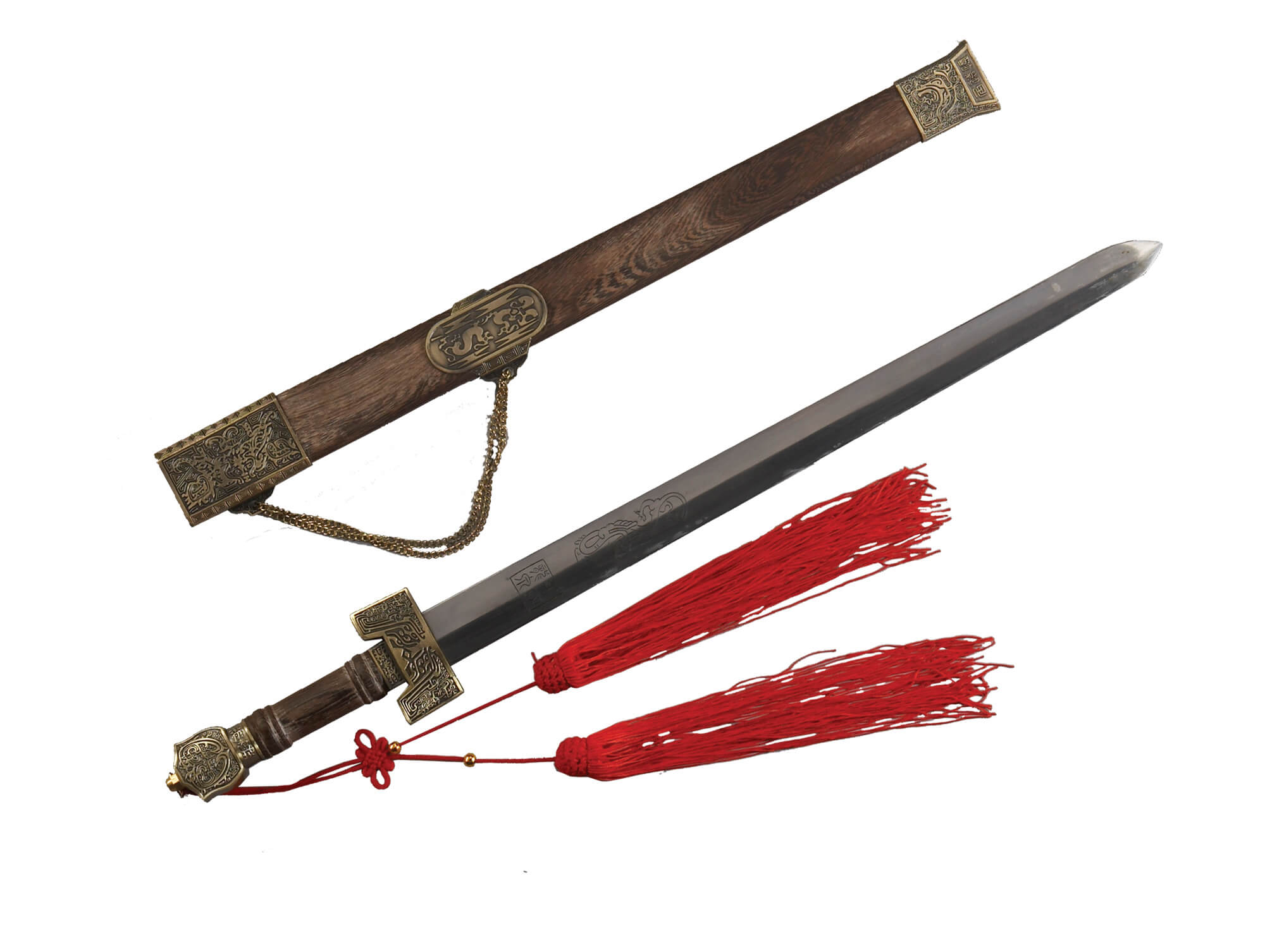 Tai Chi Schwert 70 cm Holzscheide