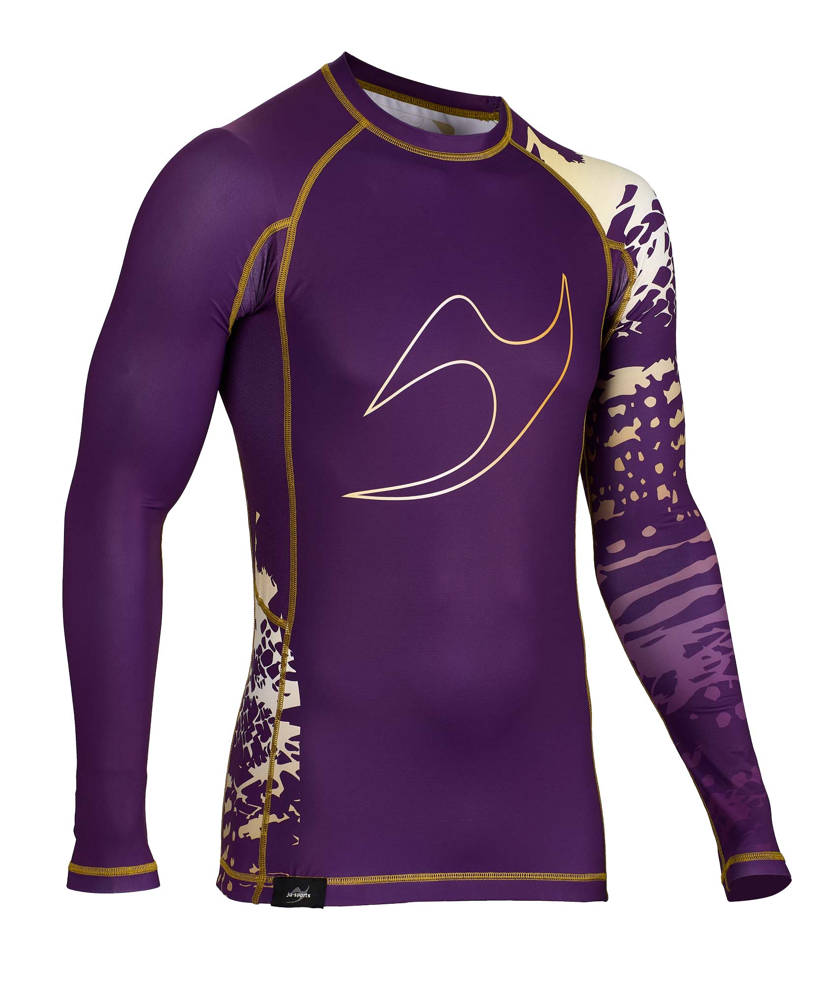Rashguard DV4 langarm purple/gold