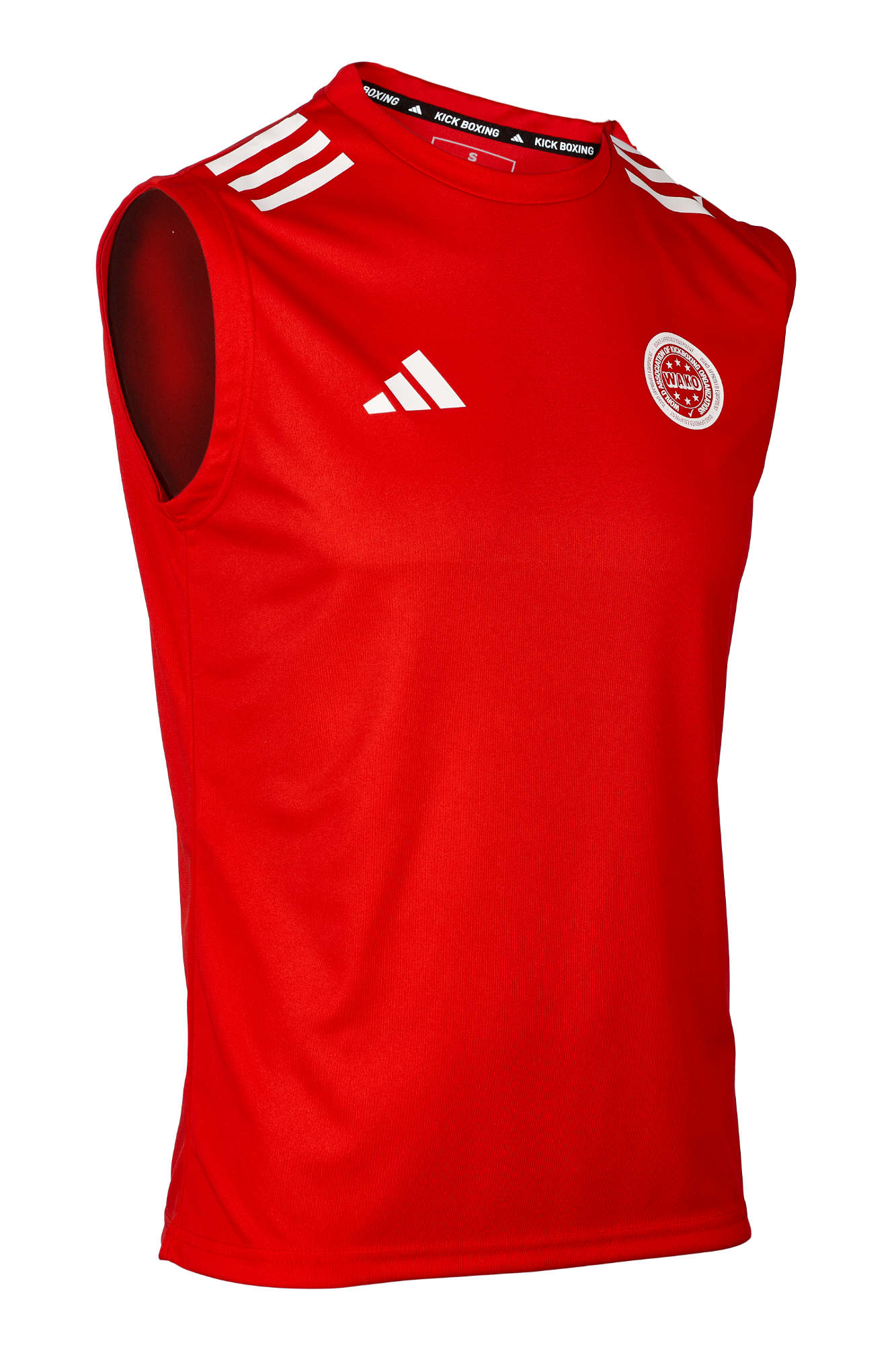 adidas Kickbox-Sleeveless Shirt Kick Light rot, WAKO adiWAKOST1