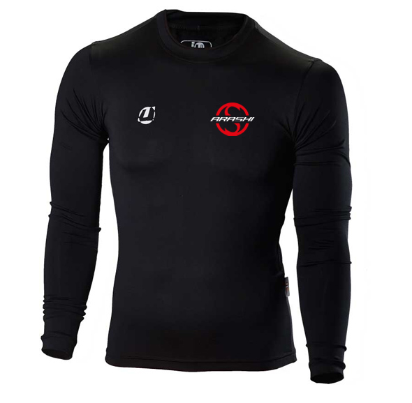 Compression Shirt langarm schwarz Arashi Vereinsedition