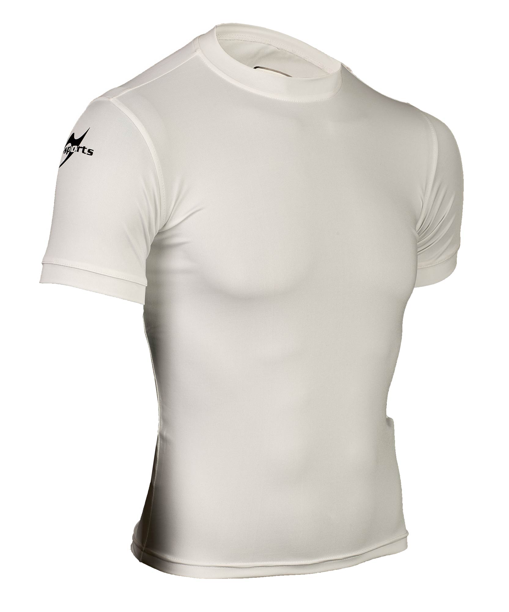 Compression Shirt, Rash Guard kurzarm weiß