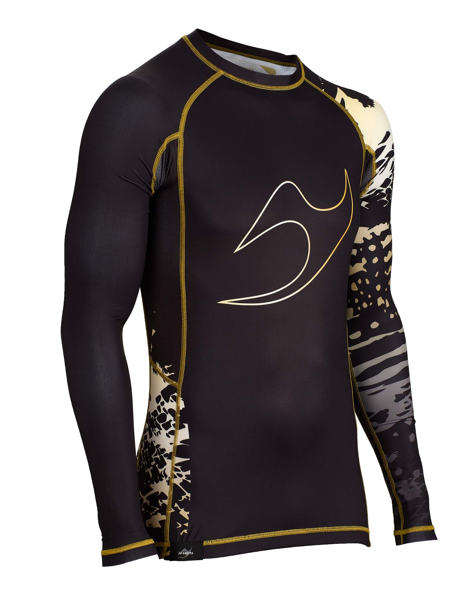 Rashguard DV4 langarm black/gold
