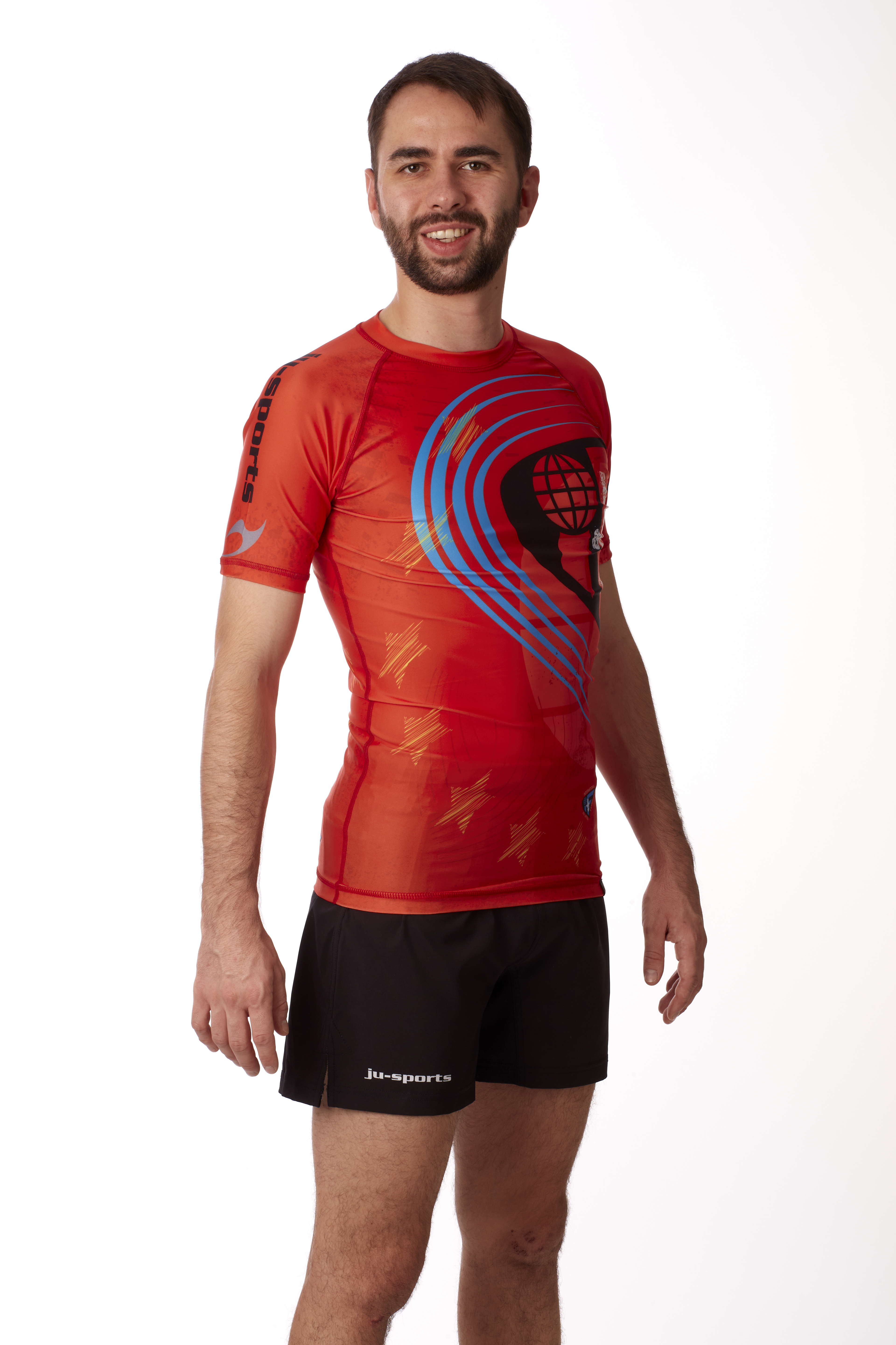 Rashguard kurzarm rot- JJIF approved