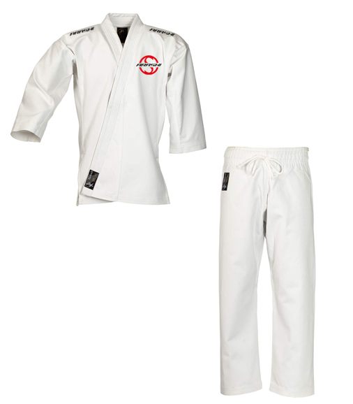 Ju-Jutsu Anzug "Tenno Classic" weiß Arashi Vereinsedition
