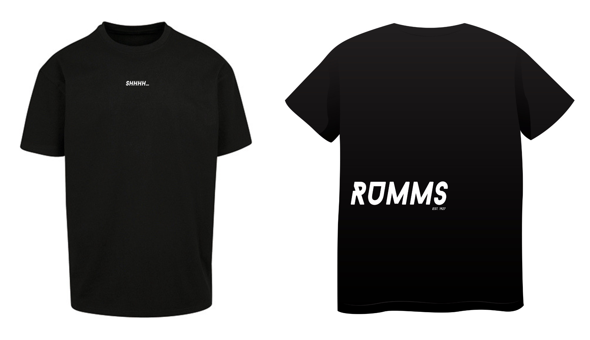 VfL Volkach Motivshirt Oversize "Rumms" schwarz