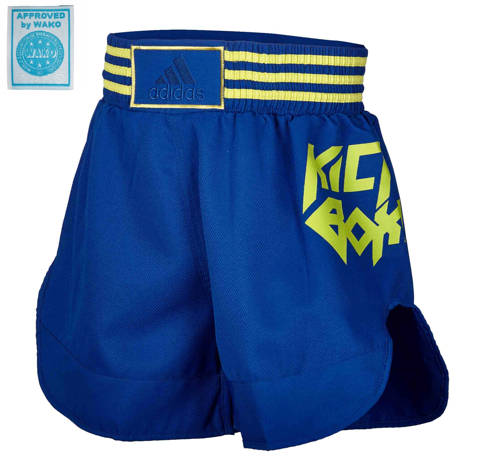 adidas Kick Boxing Shorts K1 blue/yellow, ADISKB02