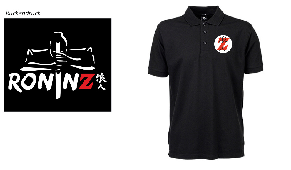 Men´s Luxury Stretch Polo black RoninZ Edition
