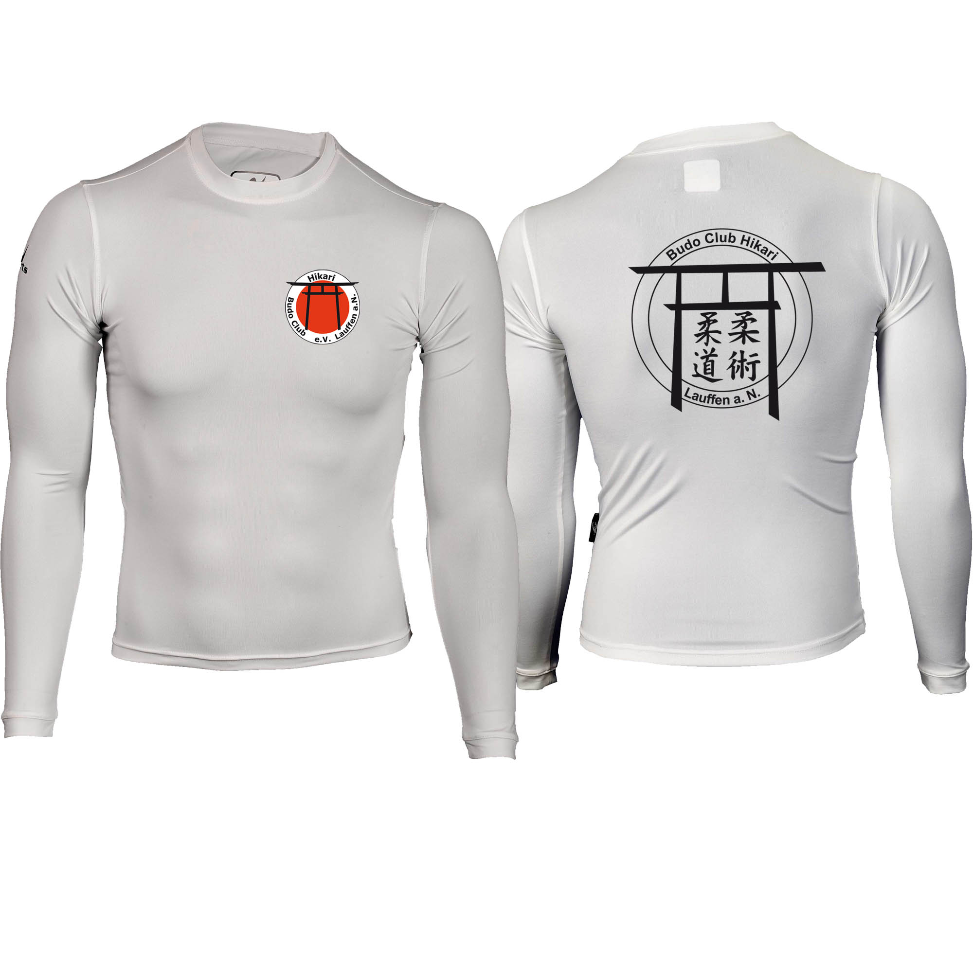 Compression Shirt weiß, langarm - Budoclub Hikari Lauffen