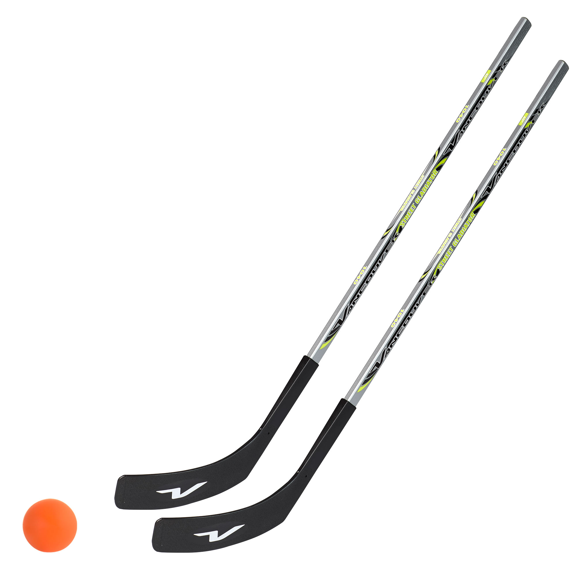 2 x Vancouver Streethockeyschläger 100 cm, Kids plus 1 Hockey-Ball