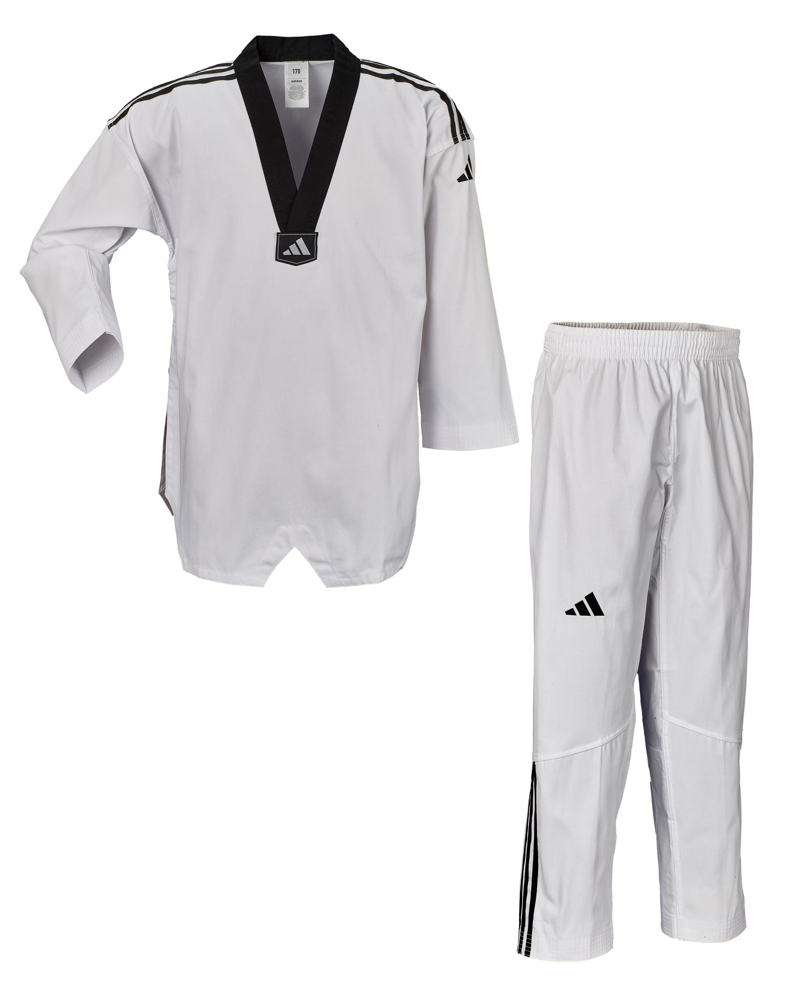 adidas Taekwondoanzug, Adi Club 3 stripes, schwarzes Revers, ADITCB02