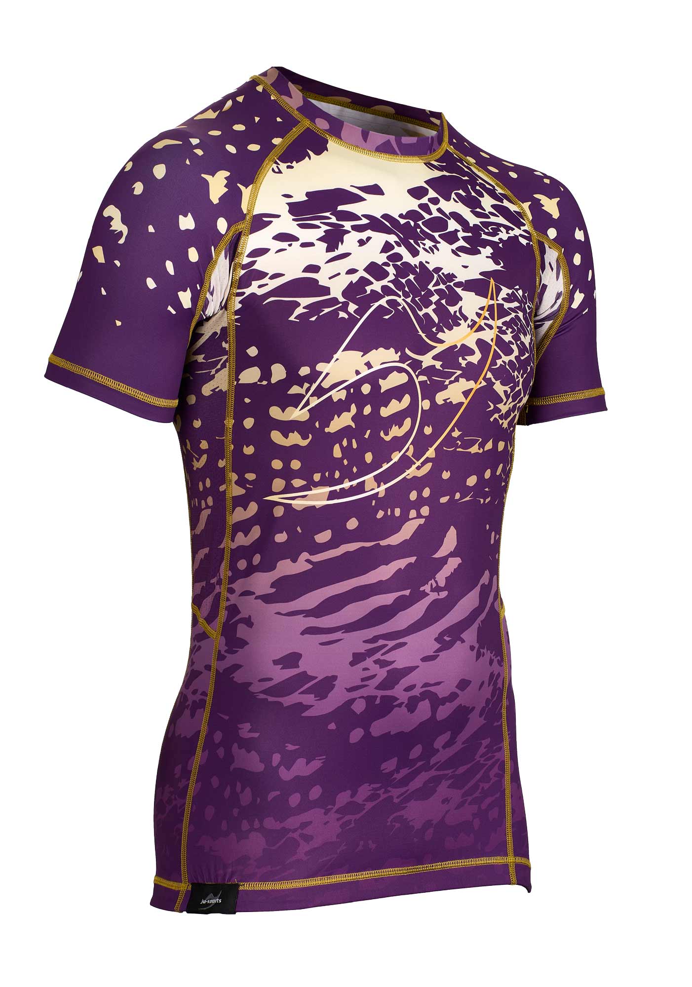 Rashguard DV4 kurzarm purple/gold