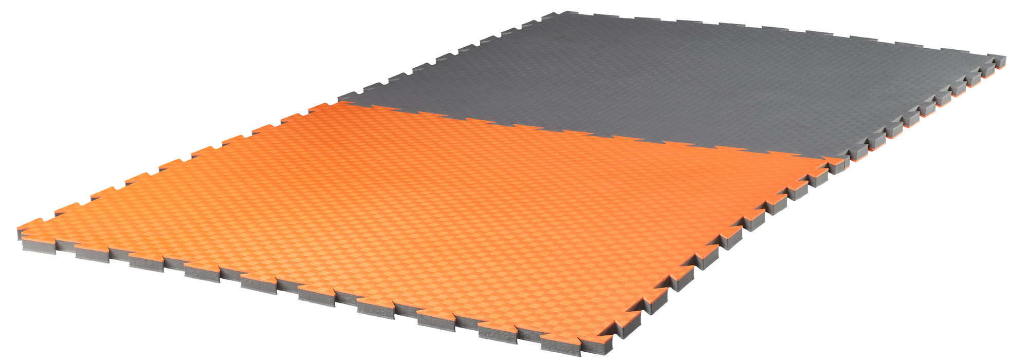 Puzzlematte Pro Checker 2 cm grau/orange Wendematte