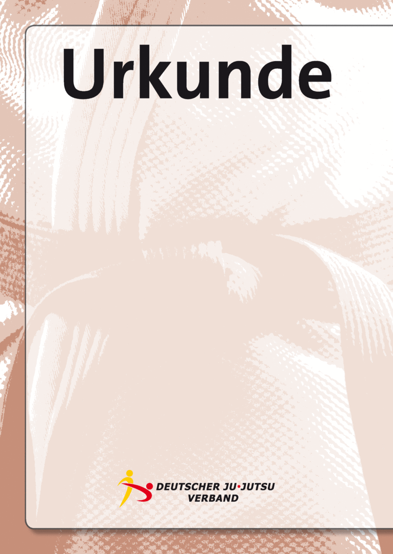 Urkunde, Zertifikat, Dokument, Papier, Deutscher Ju-Jutsu Verband