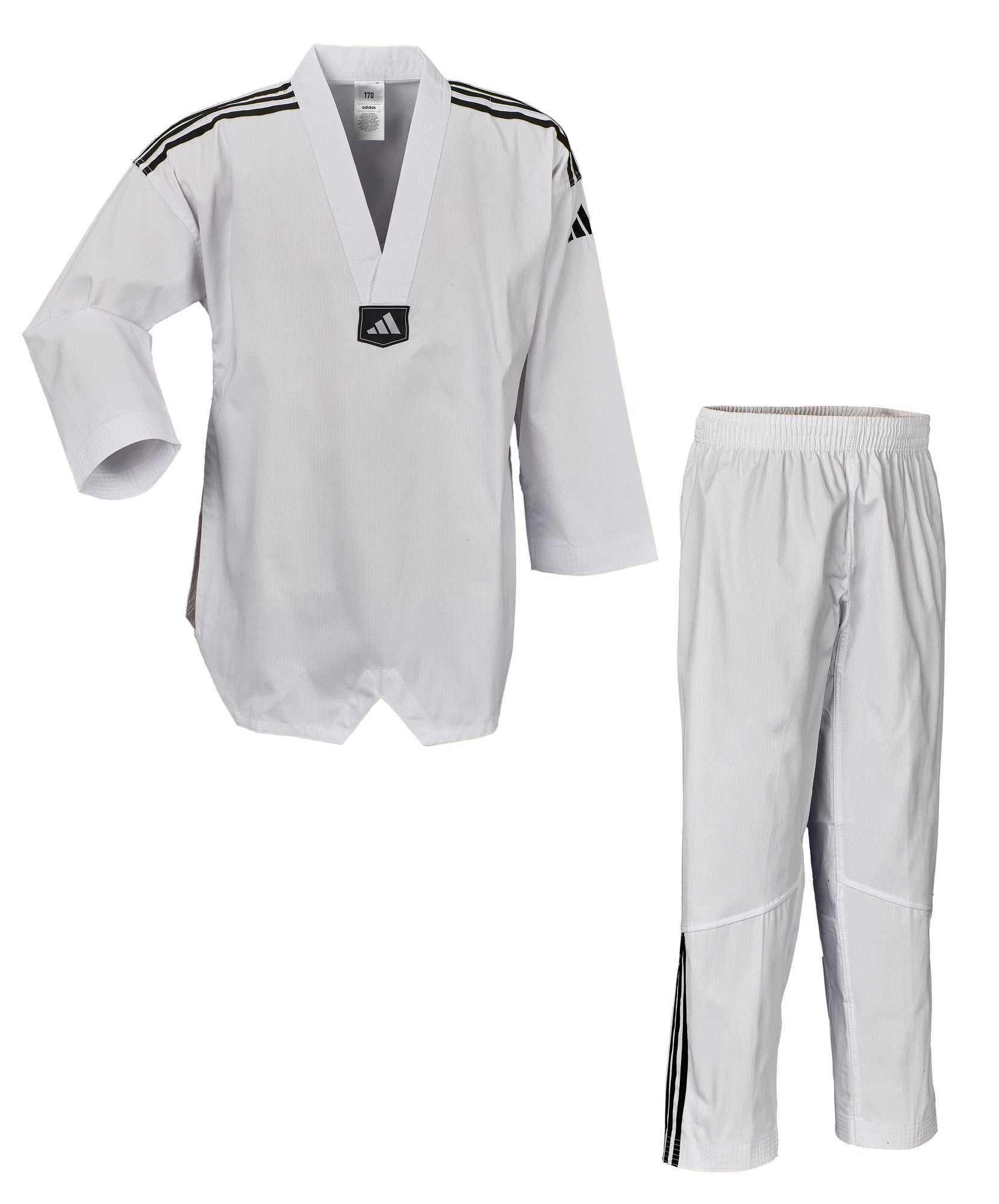 adidas Taekwondoanzug, Adi Club 3 stripes, weißes Revers, ADITCB02