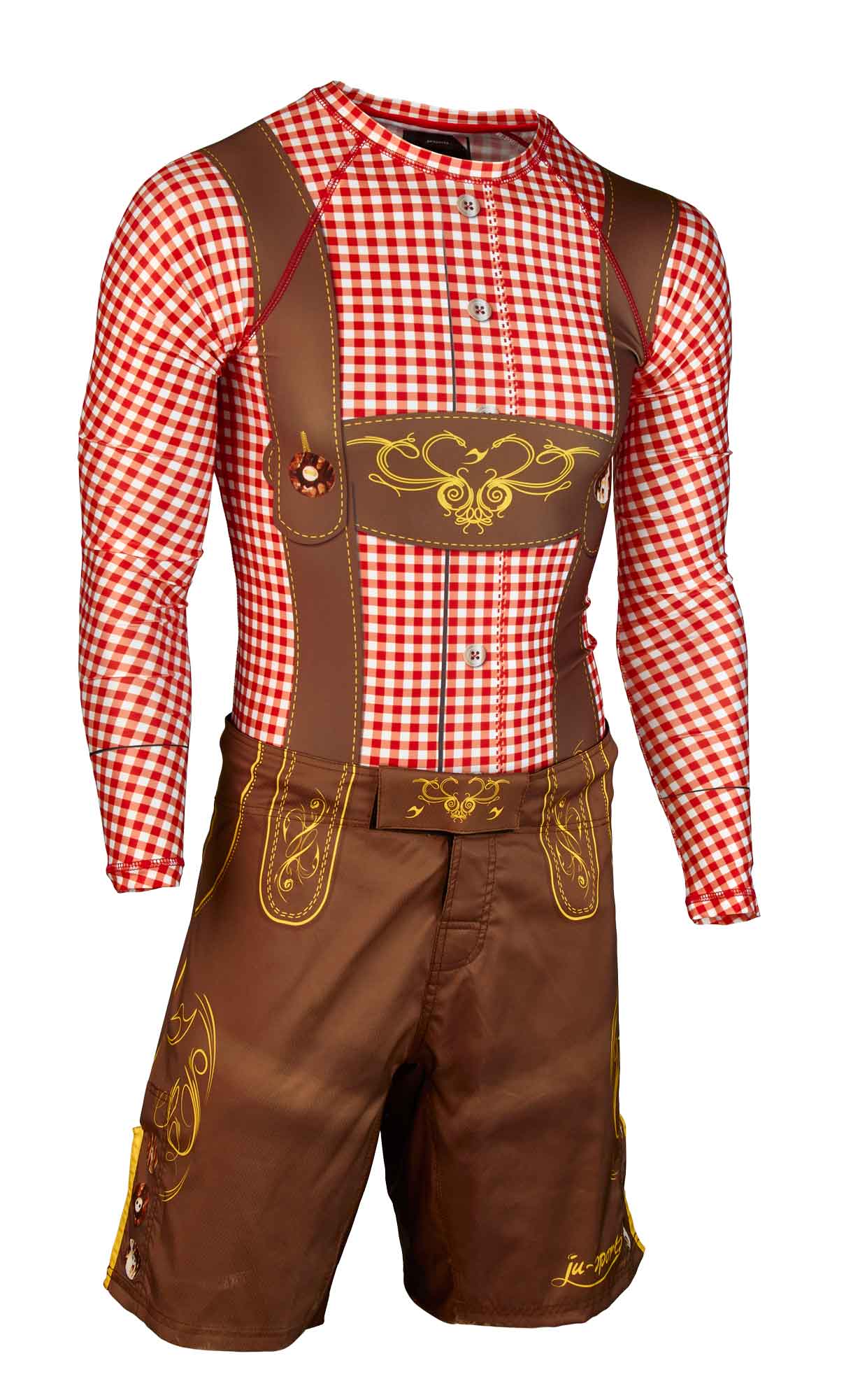 Ju-Sports Set Fightshort + Rashguard Bavaria rot/weiß