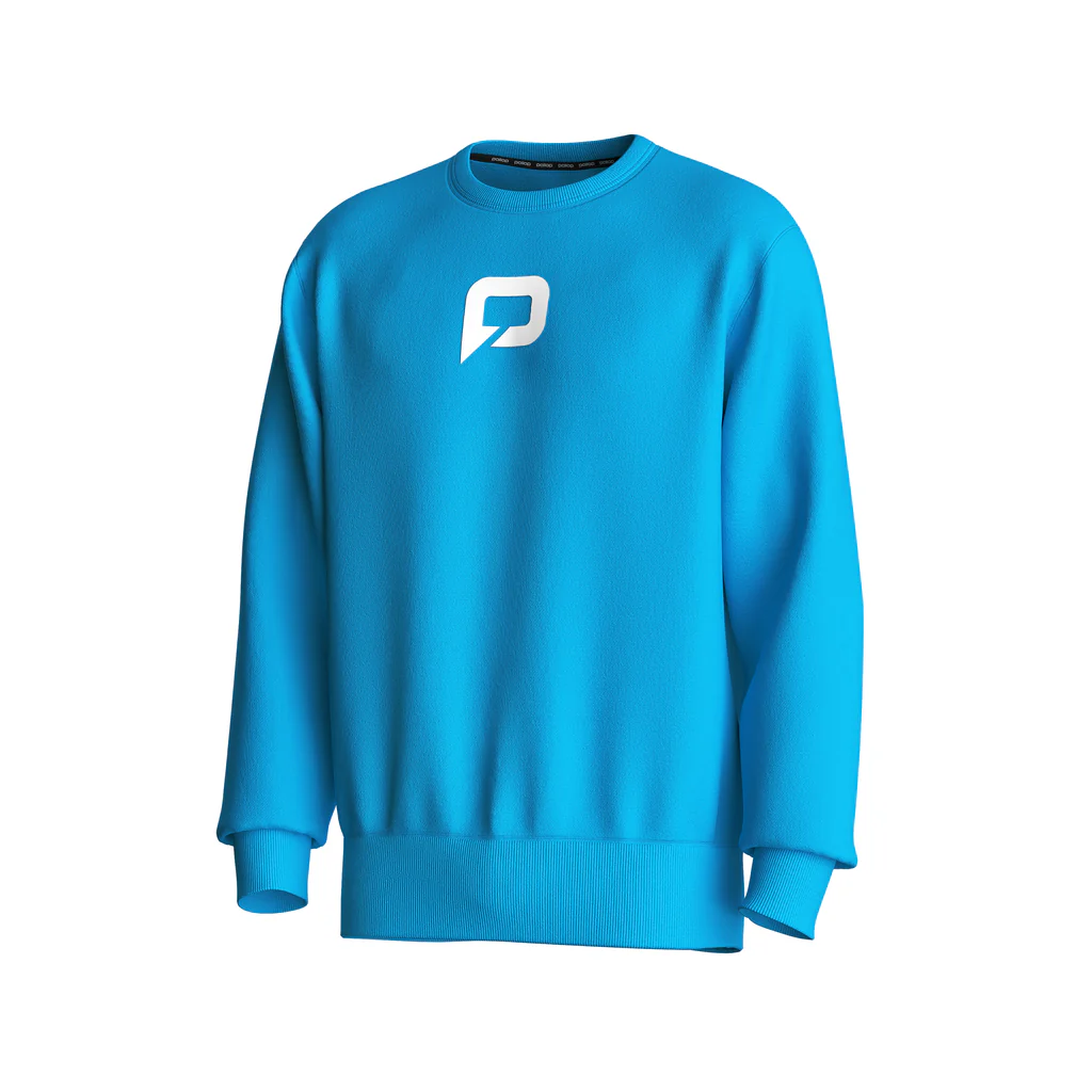 Sweatshirt, Crew neck, Solid color, Blau, Lange Ärmel
