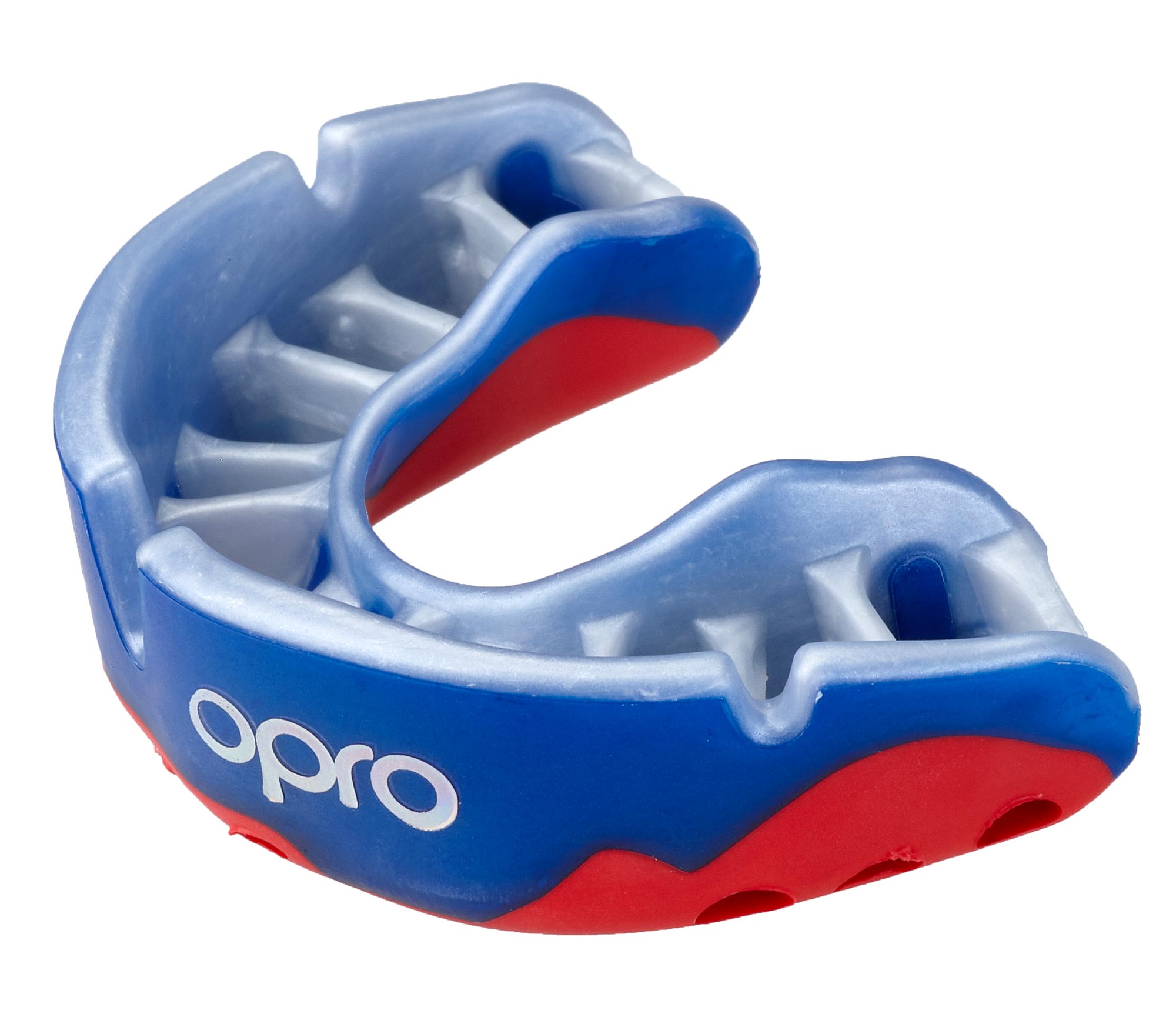 OPRO Zahnschutz Platinum Senior blue/pearl/red