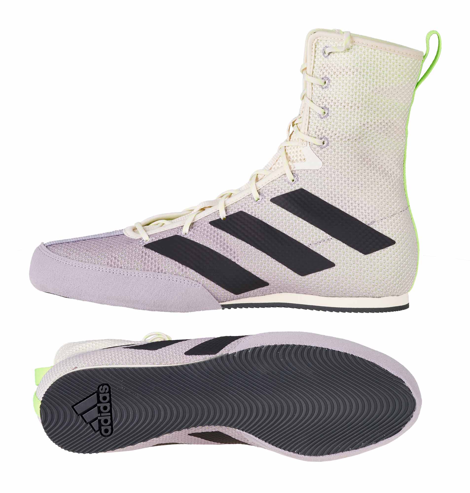 adidas Boxschuhe Box Hog 3 white/grey/green - FV6584