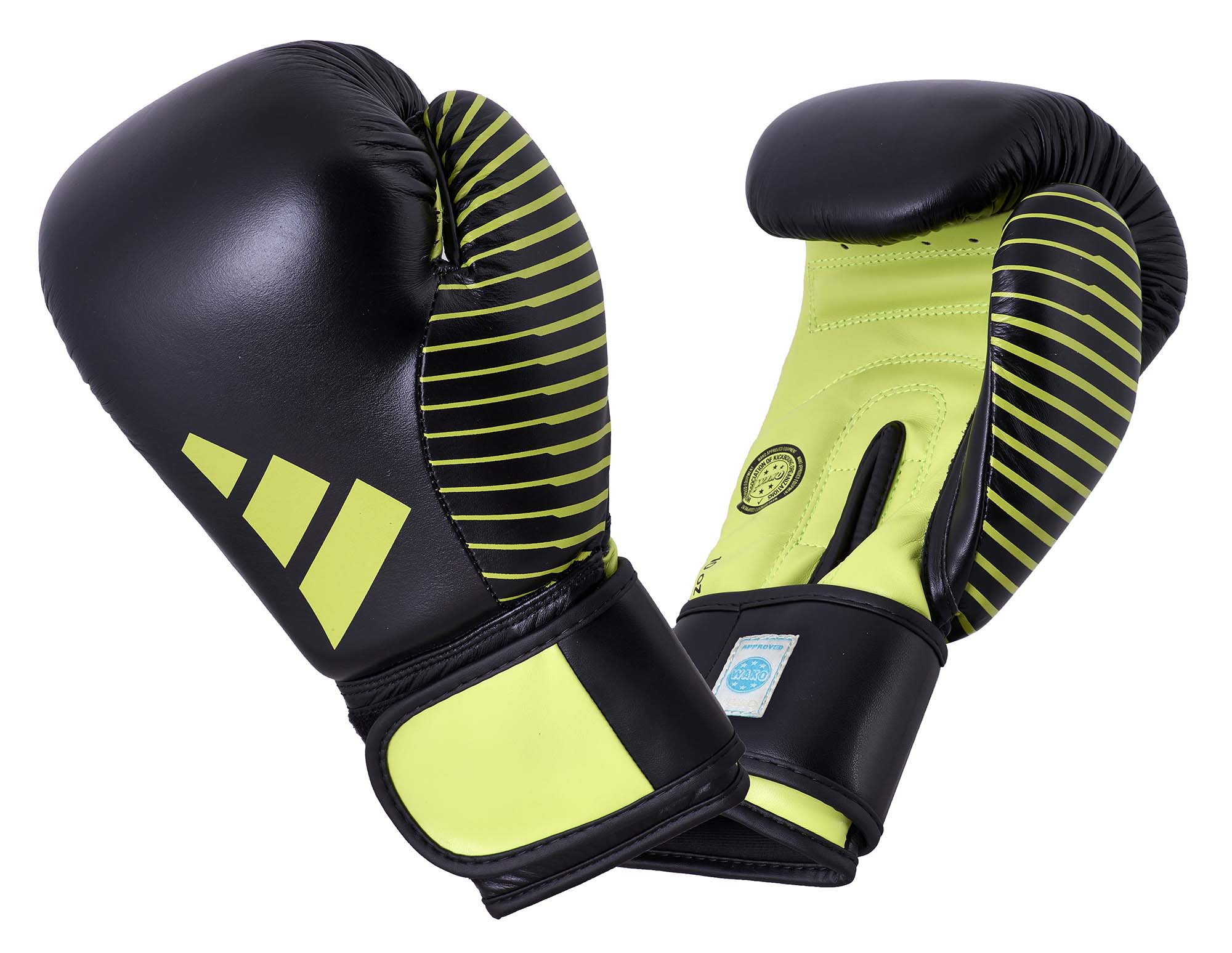 adidas Kickboxing Wettkampfhandschuh black/neon green, adiKBWKF200