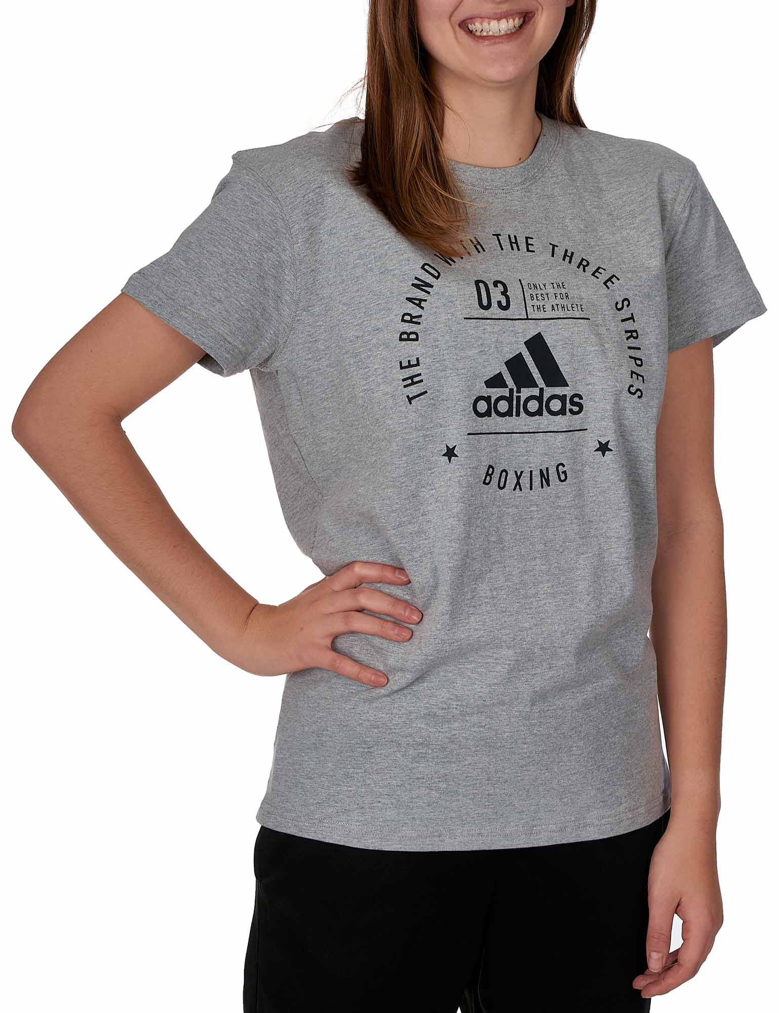 adidas Community T-Shirt "BOXING" grey/black, adiCL01B