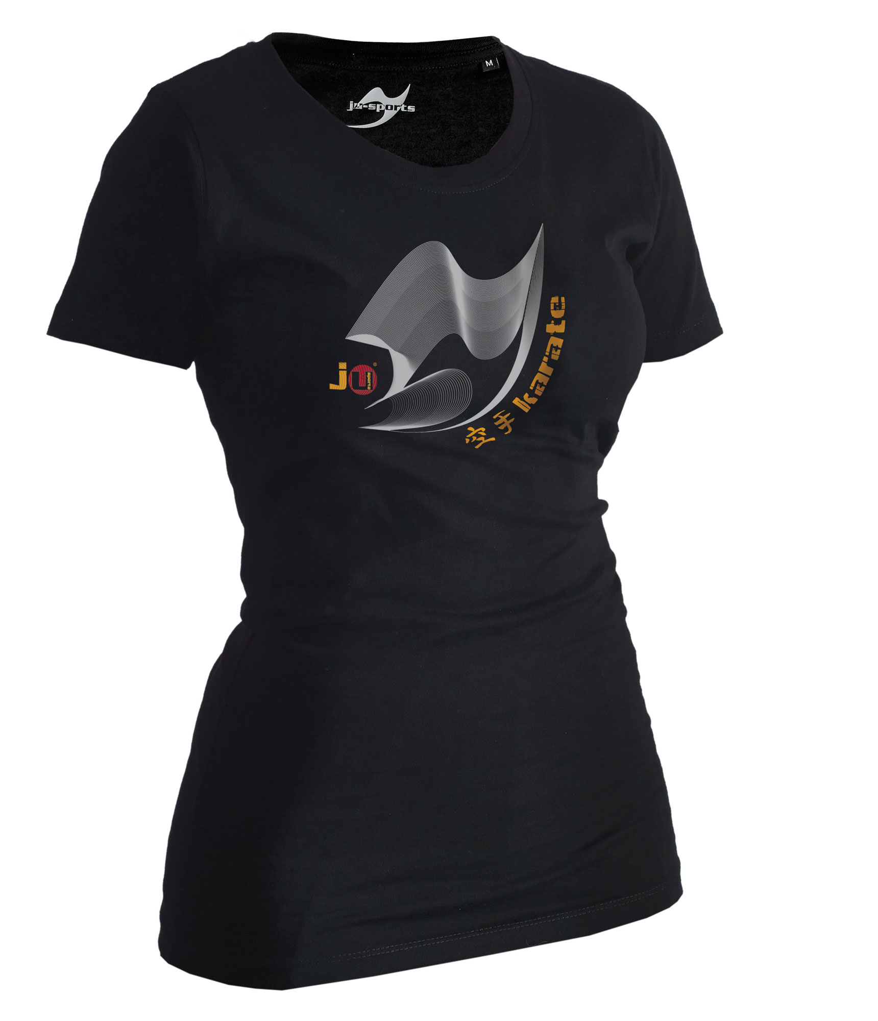 Karate-Shirt Moiré schwarz Lady