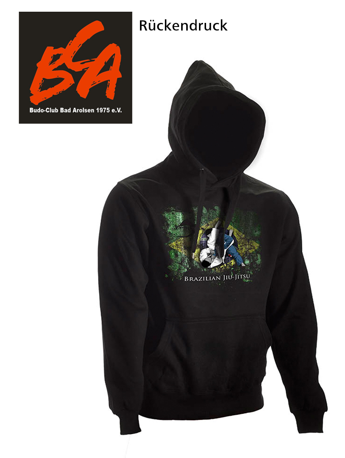 BJJ Hoodie Ground Warrior schwarz BC Arolsen Vereinsedition