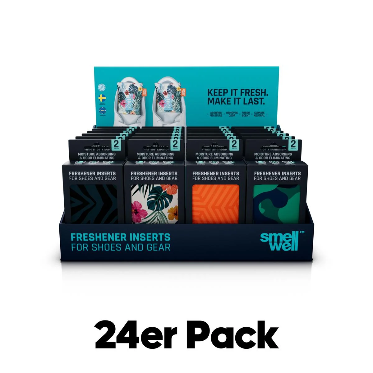SmellWell Active Prepack incl. Display / 4 Designs